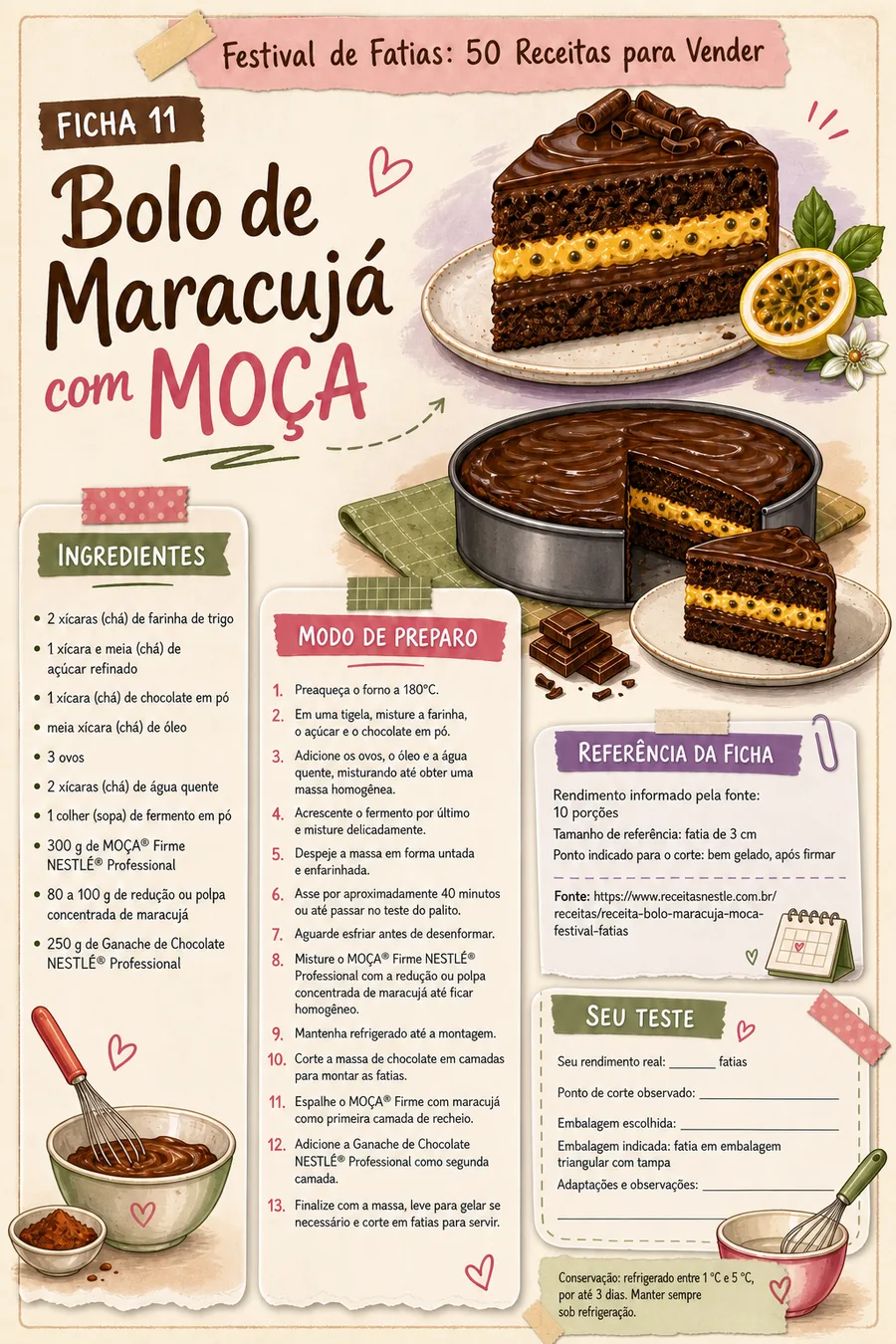 Página real do material Festival de Fatias: 50 Receitas para Vender