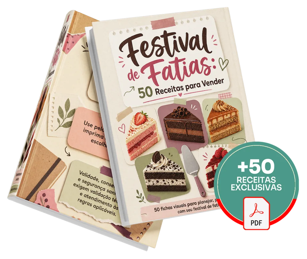 Plano básico do Festival de Fatias: 50 Receitas para Vender — material principal